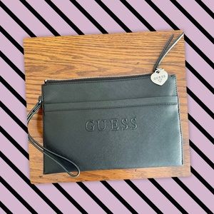 Guess black wristlet